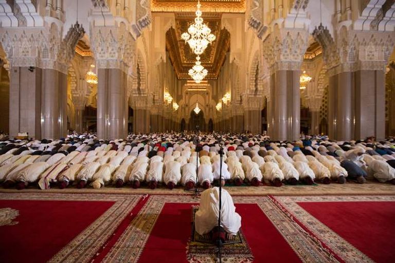قاعة الصلاة بمسجد الحسن الثاني